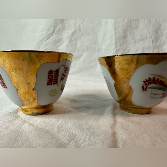 Vintage Chinese Jingdezhen porcelain phoenix dragon tea bowl - Picture 6 of 8